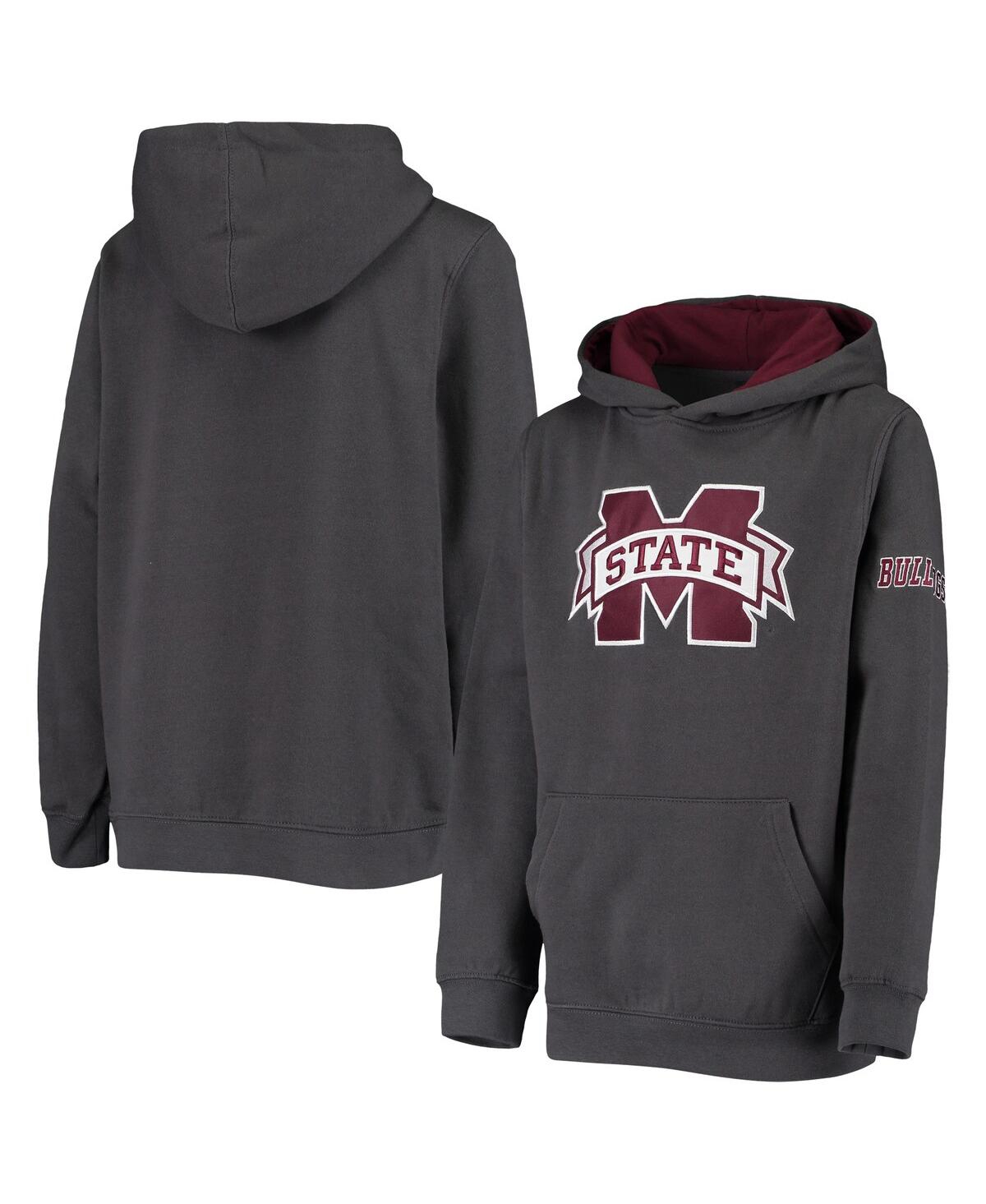 Shop Stadium Athletic Big Boys Charcoal Mississippi State Bulldogs Big Logo Pullover Hoodie