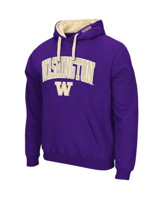 Men's Purple Washington Huskies Big and Tall Arch and Logo 2.0 Pullover Hoodie