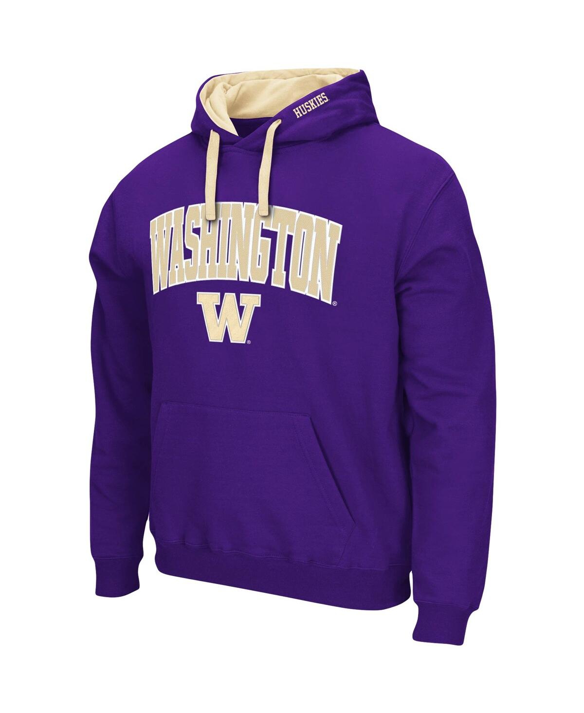 Colosseum Men's  Purple Washington Huskies Big And Tall Arch And Logo 2.0 Pullover Hoodie In Purple