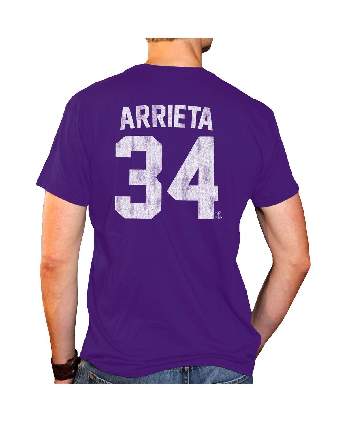 Shop Retro Brand Men's Original  Jake Arrieta Purple Tcu Horned Frogs Ncaa Baseball T-shirt