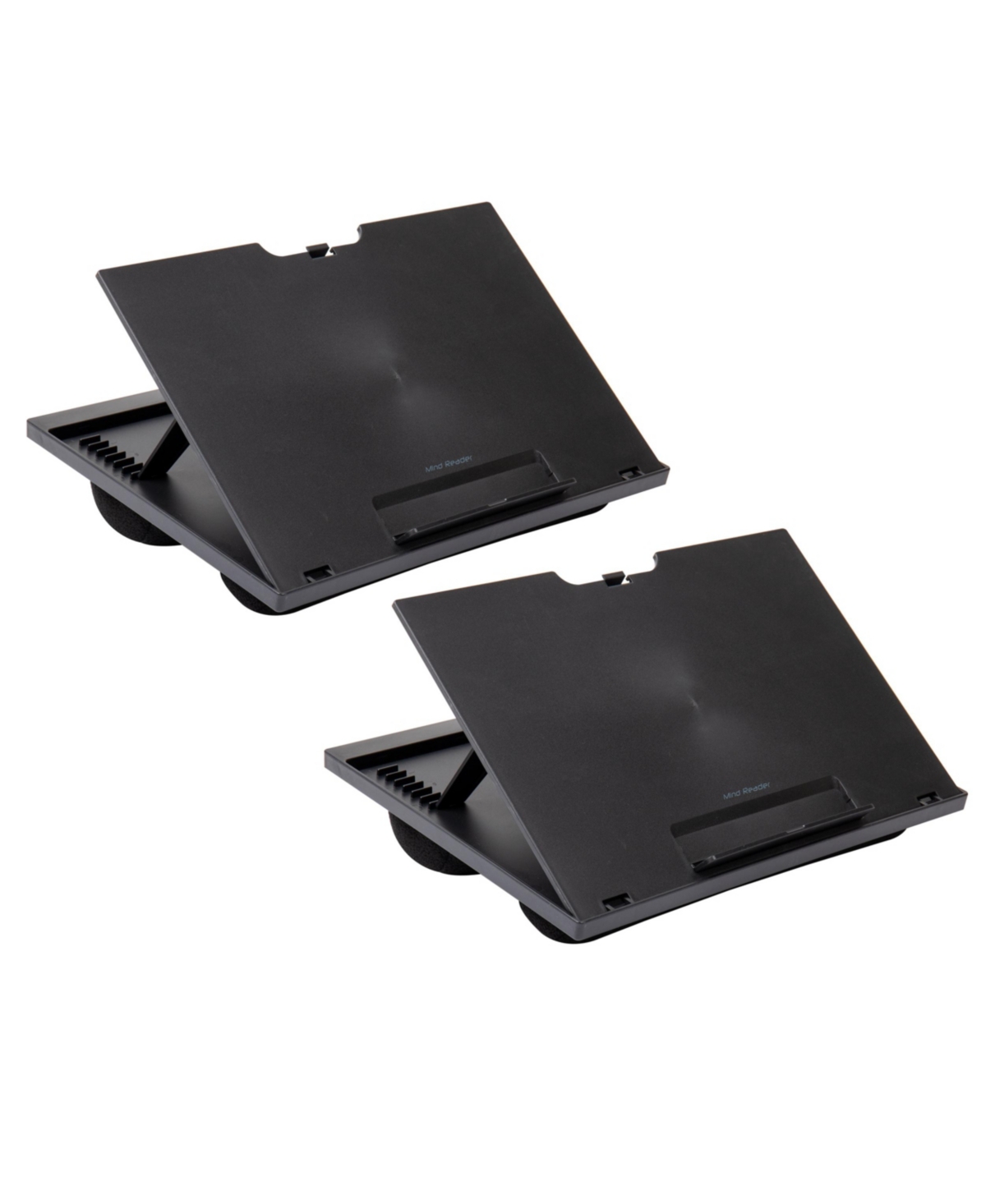 Adjustable Laptop Desk with Built-in Cushions, Set of 2 - Black