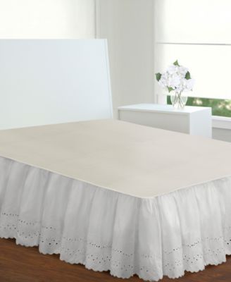 Ruffled Eyelet 18" Drop Bedskirt, Twin