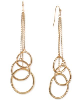 Style & Co - Gold-Tone Circle Linear Earrings