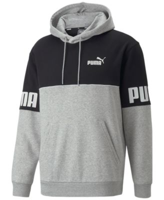 Puma - Men's Colorblocked Logo-Print Fleece Pullover Hoodie