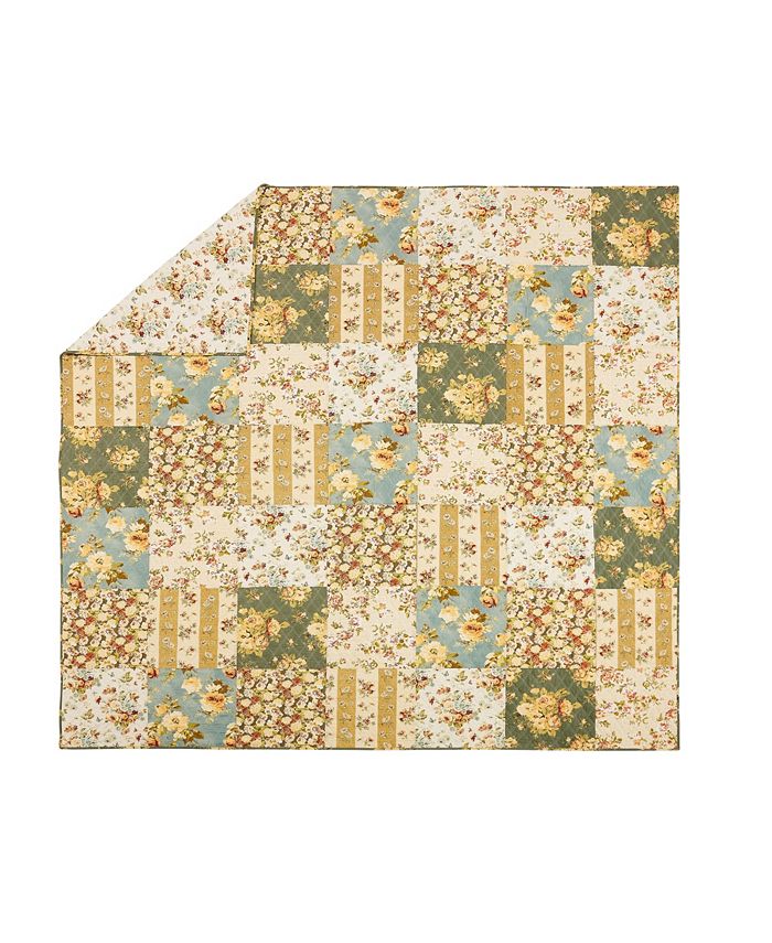 Modern Heirloom Floral Patch 3 Piece Quilt Set, King Macy's