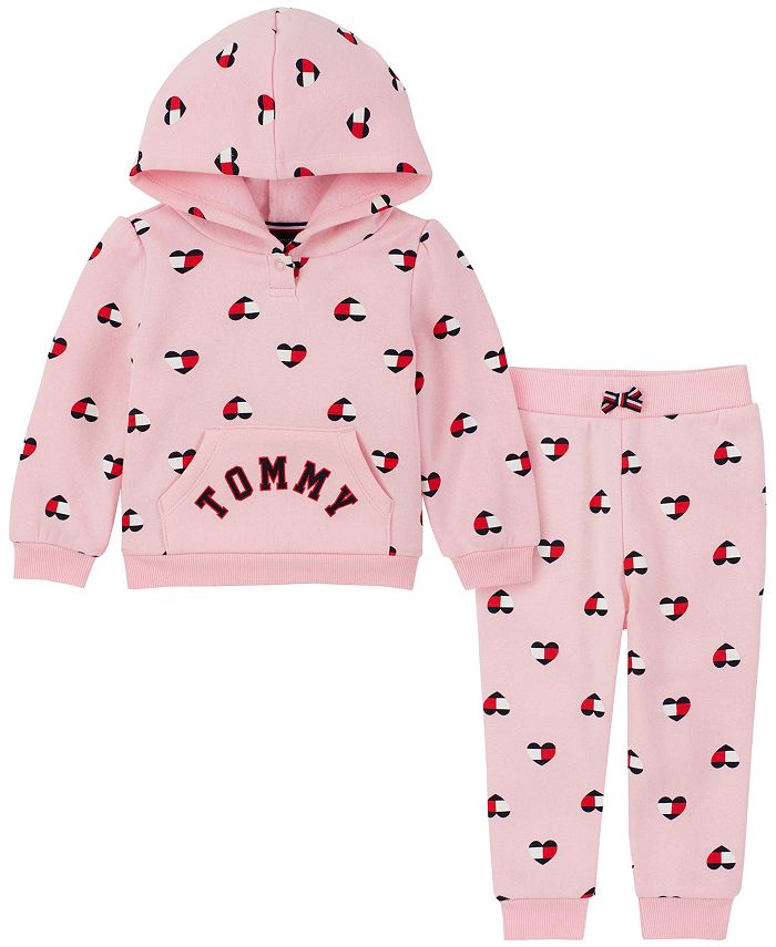 vegetation Auckland Tag det op Tommy Hilfiger Baby Girls Heart Logo Fleece Hoodie and Joggers, 2 Piece Set  - Macy's