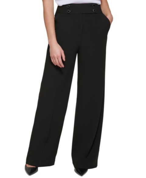 Женские Calvin Klein Women's Whitney Button-Front Wide-Leg Pants