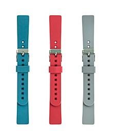  Light Gray Smooth, Blue Smooth and Coral Smooth Silicone Band Set, 3 Piece Compatible with the Fitbit Inspire, Fitbit Inspire 2 and Fitbit Inspire Hr
