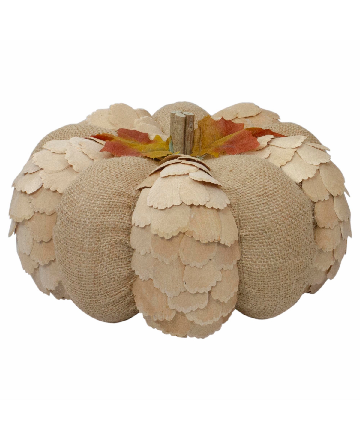 Autumn Harvest Tabletop Pumpkin, 9" - Brown