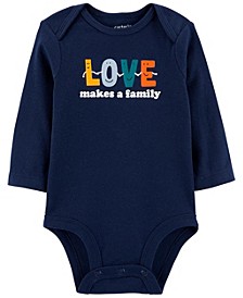 Baby Boys and Girls Love Makes A Family Original Long Sleeves Bodysuit