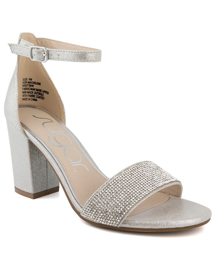 Sugar Women's Machelene Ankle Strap High Heel Dress Sandals Macy's