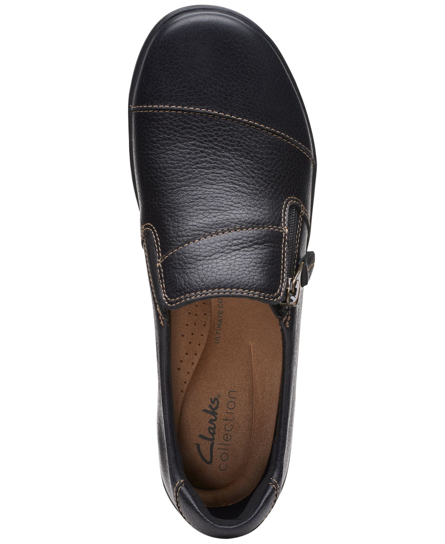 Женские балетки Clarks Cora Harbor на молнии, цвет: Чёрный — фото 8