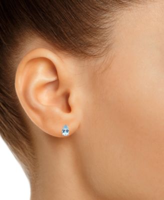 Aquamarine Pear Stud Earrings (1/3 ct. t.w.) in 14k Gold