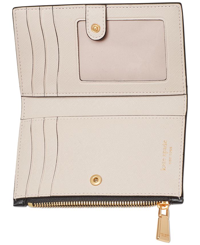 Morgan Crystal Inlay Saffiano Leather Bifold Wallet - Yahoo Shopping