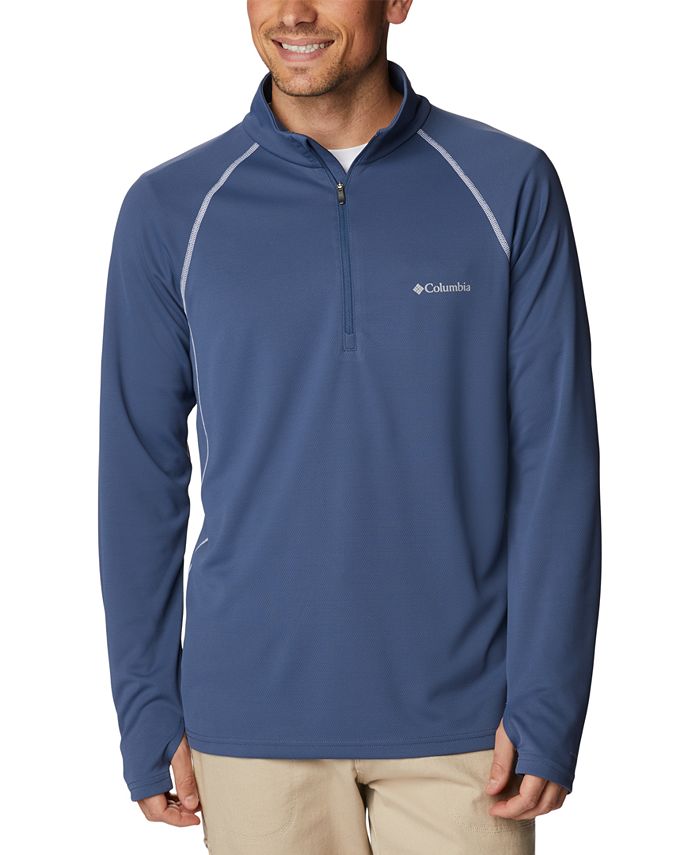 Columbia Men's Narrows Moisture-Wicking UPF 40 1/4-Zip Shirt - Macy's