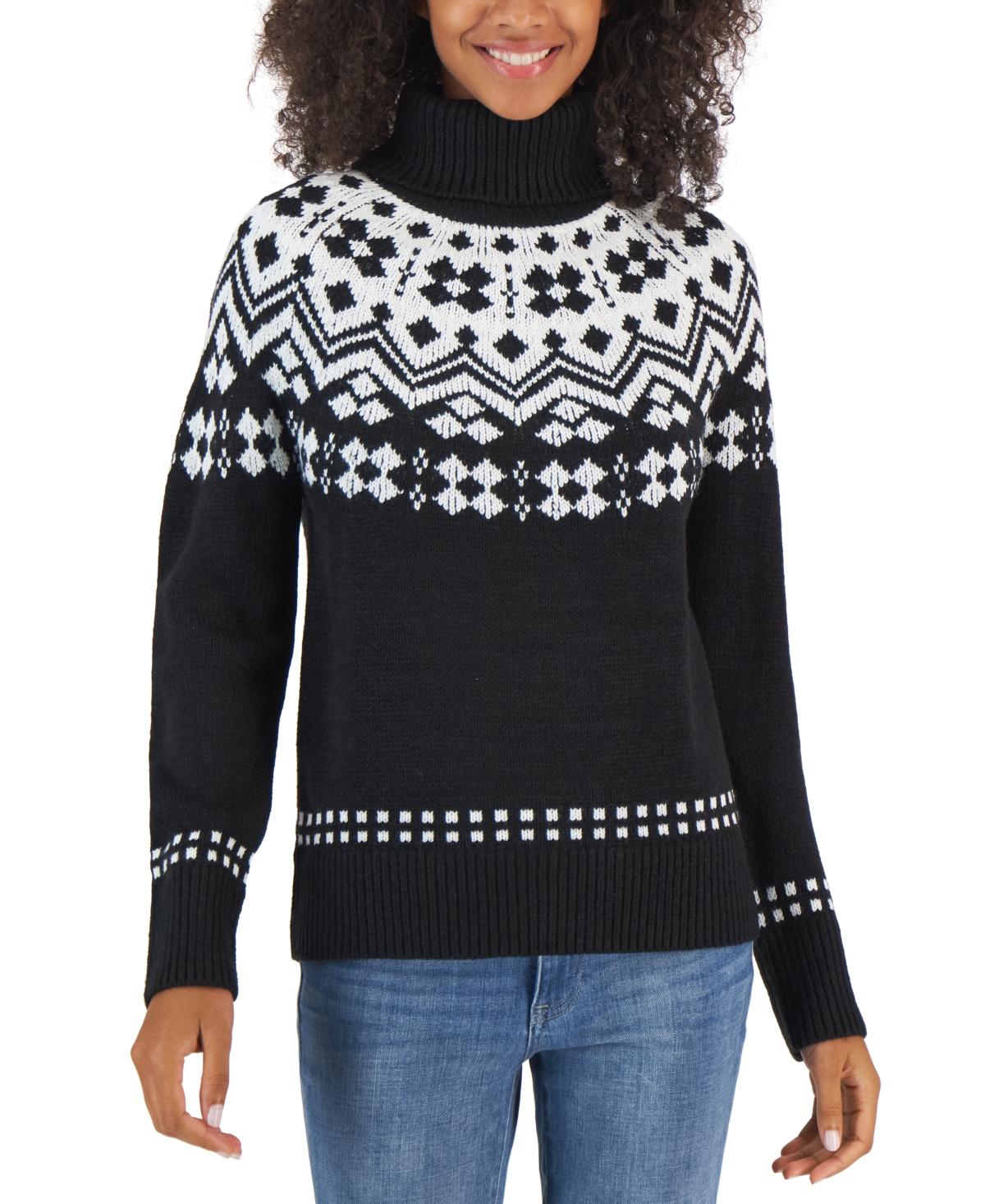 Tommy Hilfiger Women's Fair Isle Turtleneck Sweater