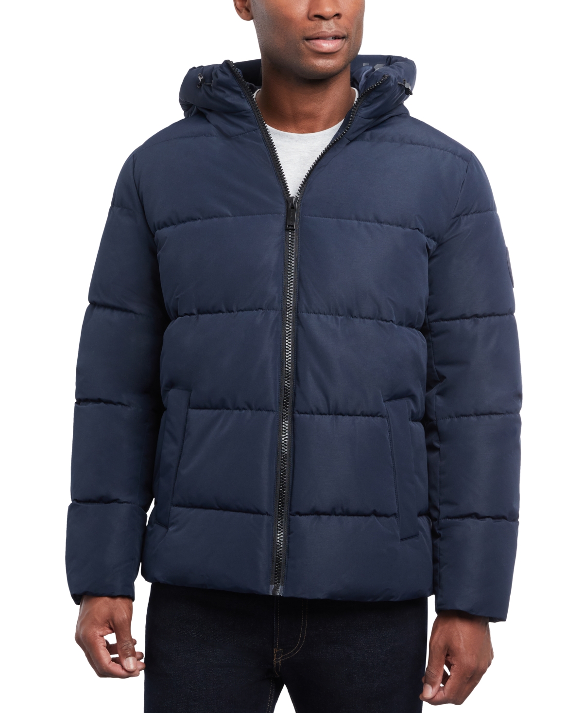 Michael Kors Men's Quilted Hooded Puffer Jacket In Midnight Blue