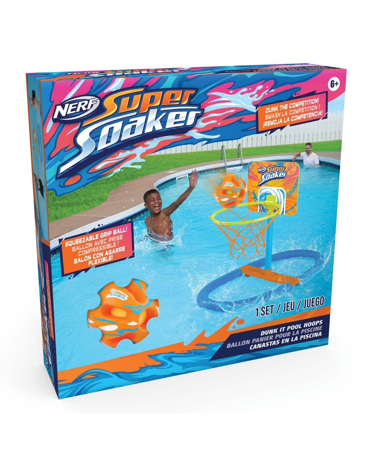 Nerf Super Dunk It Pool Hoops Set In Multicolor