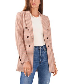 Women's Long Double Breasted Blazer Jacket