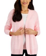 Macys pink cardigan cheap