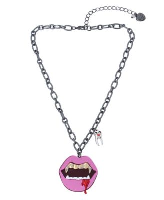 betsey johnson vampire necklace