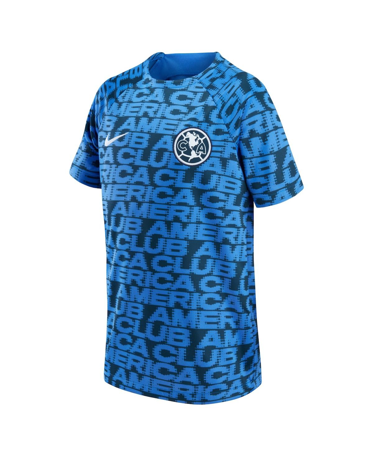 Big Boys NikeClub America 2022 Pre-Match Raglan Performance Top - Blue