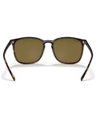 Men's Low Bridge Fit Sunglasses, RB4387F 55