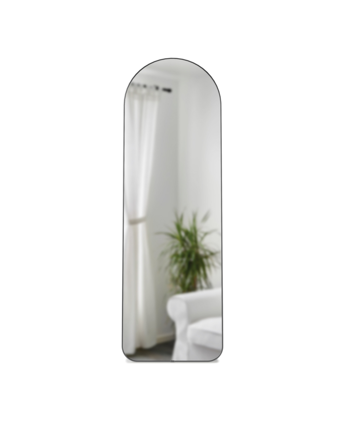 Hubba Arched Mirror, 20.13" x 62.25" - Metallic Titanium