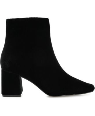 Women's Hazara Velvet Block Heel Dress Booties