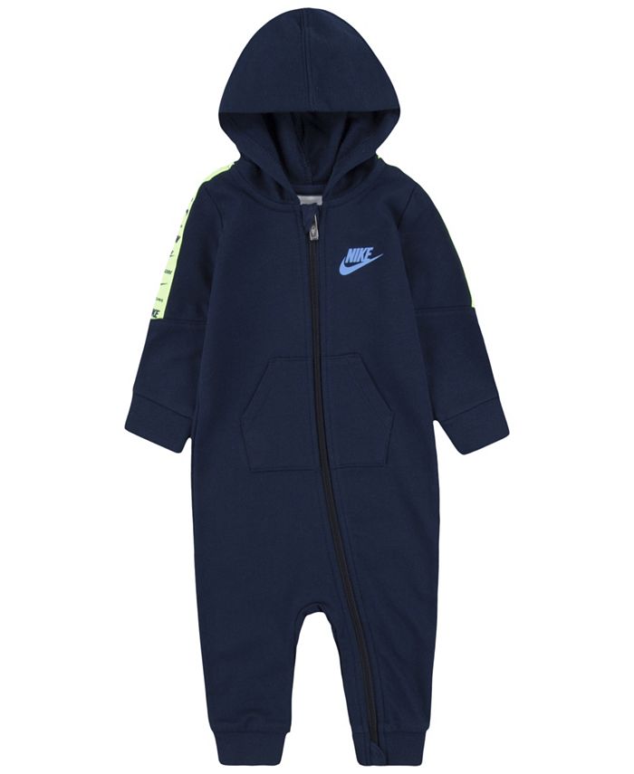 Nike Baby Boys Futura Taping Long Sleeve Hooded Coverall - Macy's