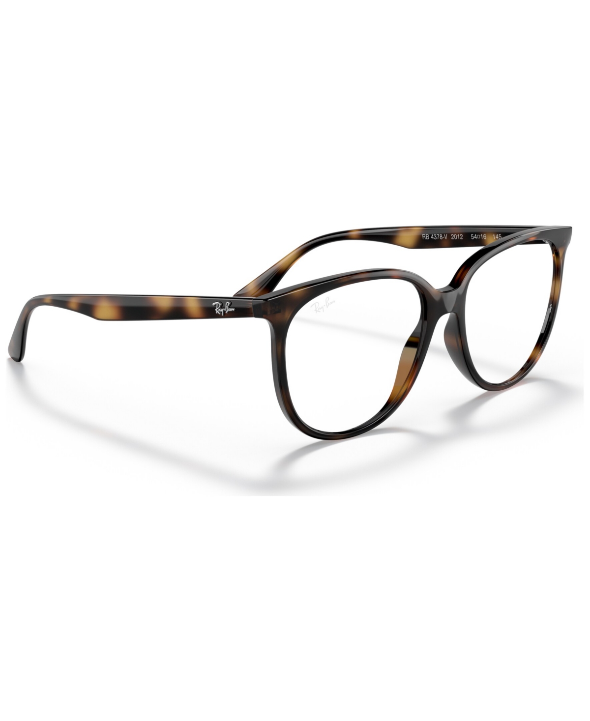 Ray Ban Rb4378v Optics Women's Square Low Bridge Fit Eyeglasses In Transparent Gray