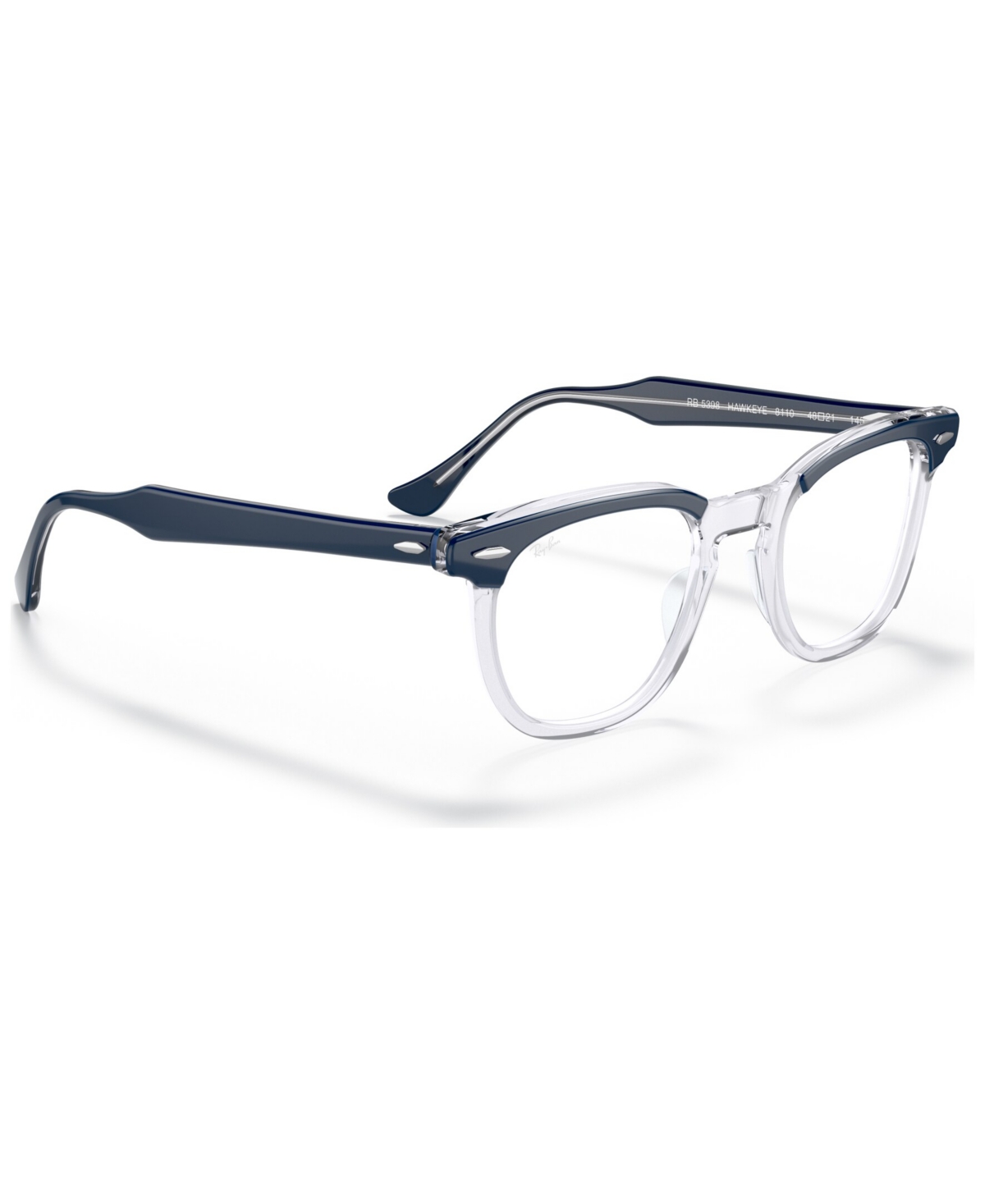 Ray Ban Rb5398 Hawkeye Unisex Square Eyeglasses In Gray On Trasparent