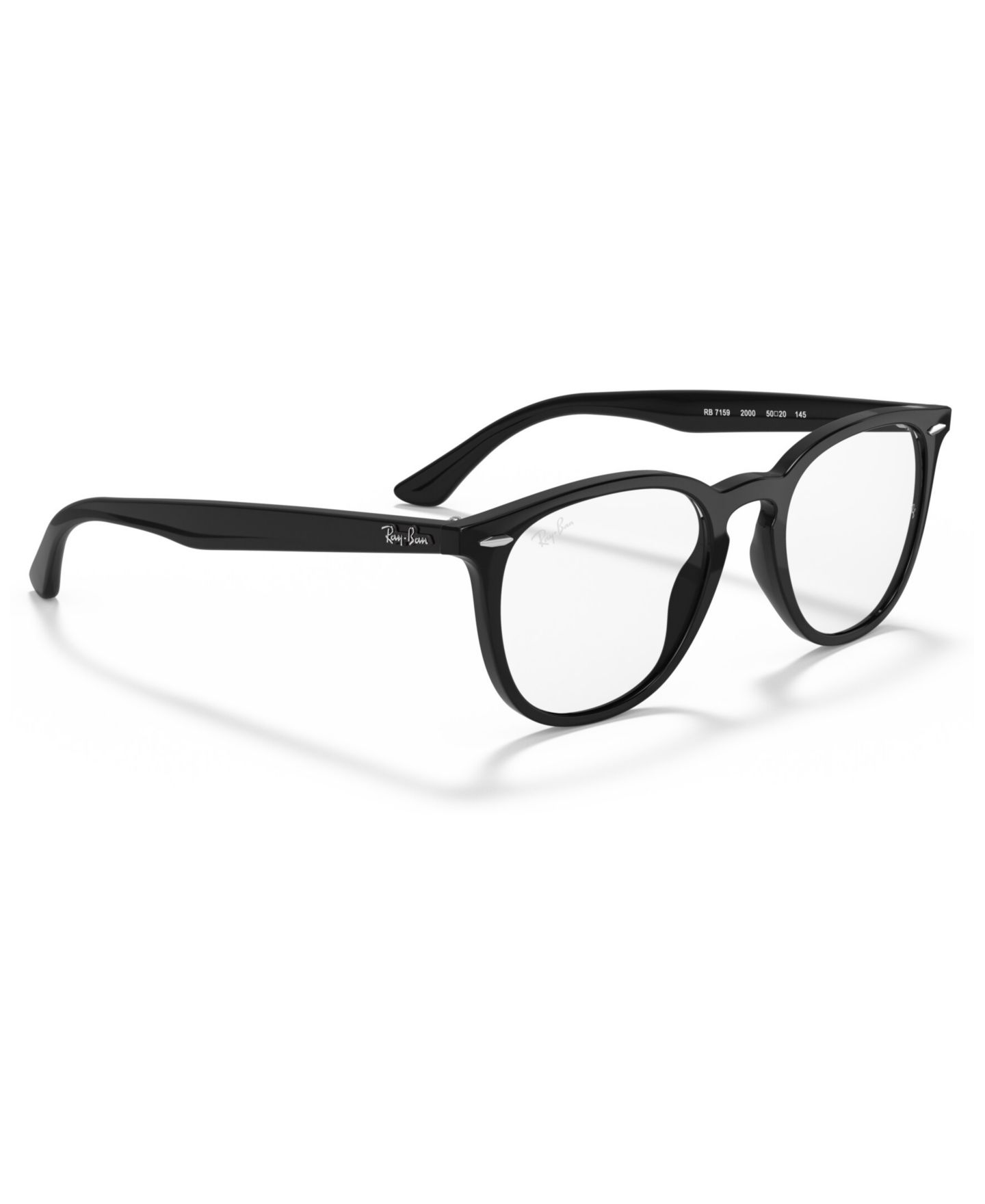 Очки Ray-Ban Unisex Panthos Plastic RB7159 Optics Eyeglasses, цвет: Блестящий — фото 7