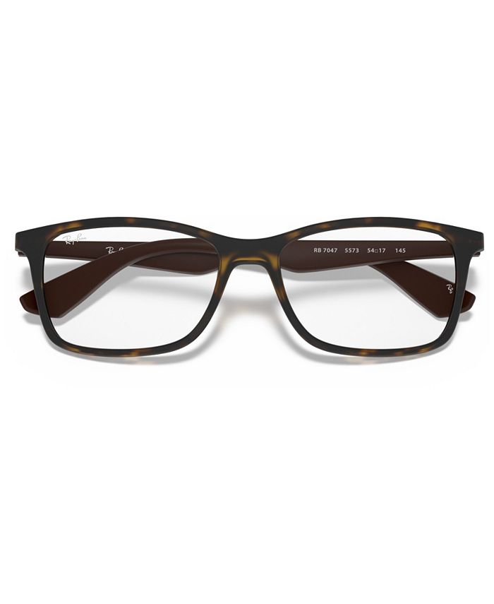 Ray-Ban RB7047 Unisex Square Eyeglasses - Macy's