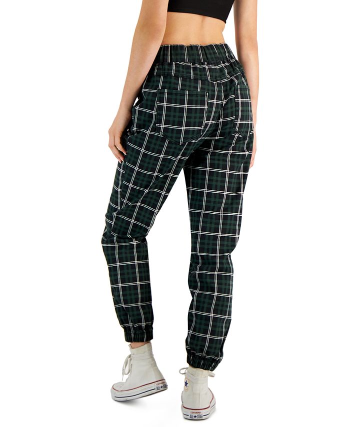 Tinseltown Juniors' Plaid Utility Jogger Pants, Created for Macy's Macy's