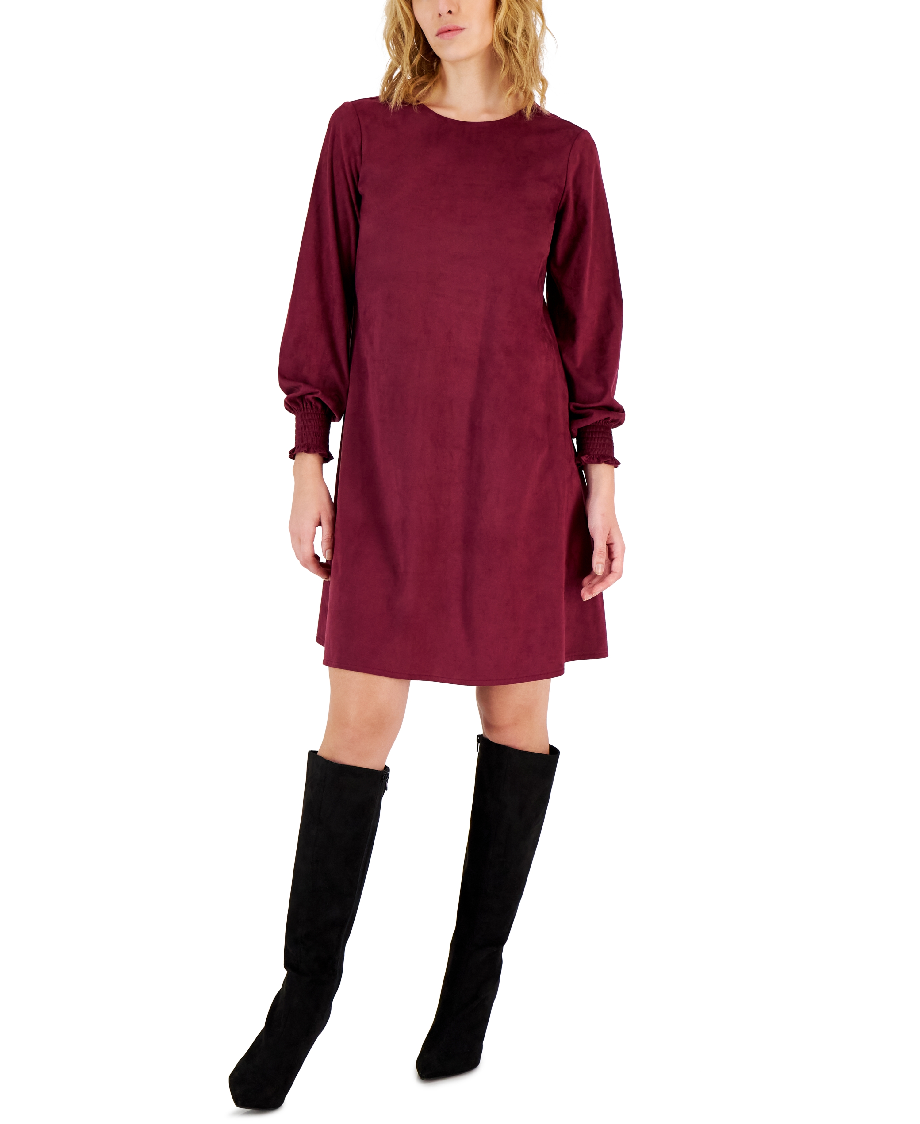Anne klein faux suede dress sales