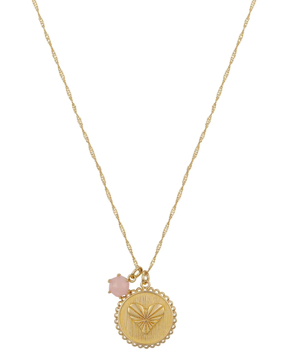 Charm necklace: rose quartz