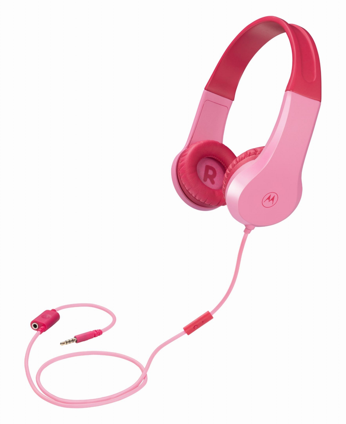 Motorola Moto Jr 200 Kids Over Ear Headphones In Pink
