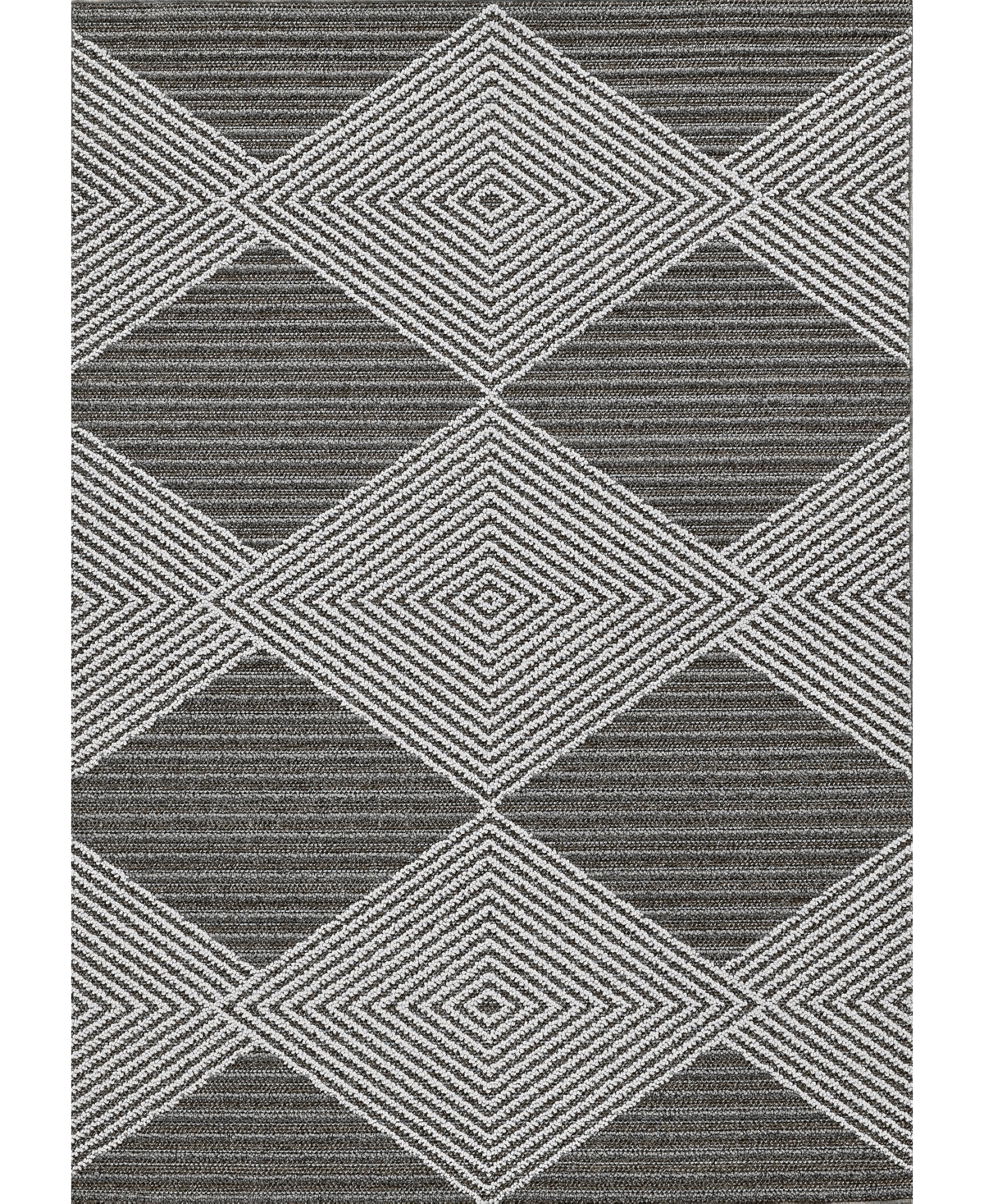 Kas Terrace 6752 7'10in x 10'1in Outdoor Area Rug - Gray, Ivory