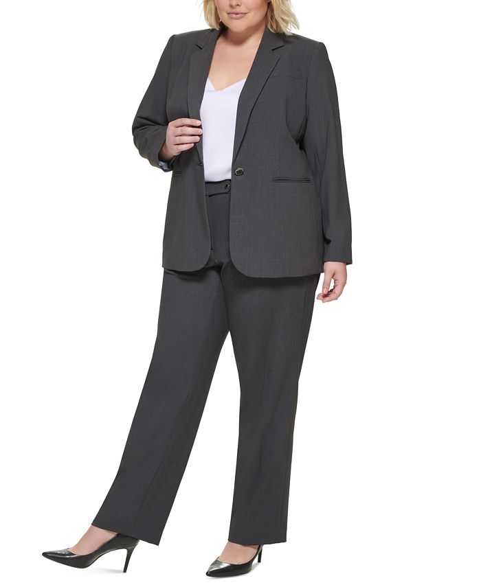 Calvin Klein Plus Size OneButton Blazer Macy's