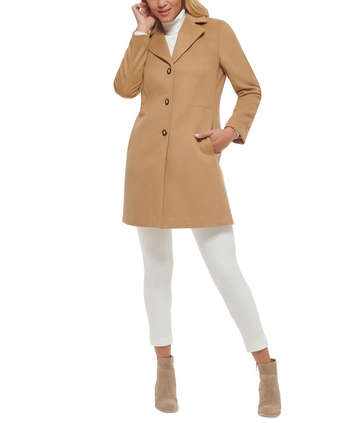 Women's Coats, Jackets & Waistcoats Calvin Klein Calvin Klein Women's  Button Down Topcoat Single Breasted Wool Blend Coat Size 10 