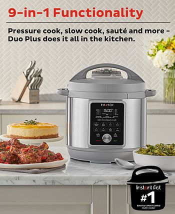 Instant Pot 6010889 8 qt. Duo Plus Stainless Steel Pressure Cooker, Black &  Silver, 1 - Fred Meyer