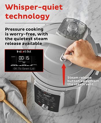 Instant Pot 6 qt. Duo Plus Stainless Steel Electric Pressure Cooker with  Whisper-Quiet Steam Release V4 112-0169-01 - The Home Depot