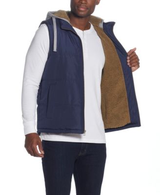 weatherproof vintage vest with hood