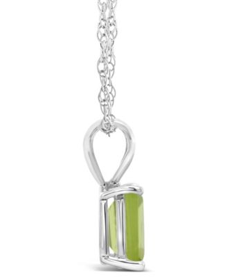 Peridot (1-3/4 ct.t.w) Pendant Necklace in 14K White Gold