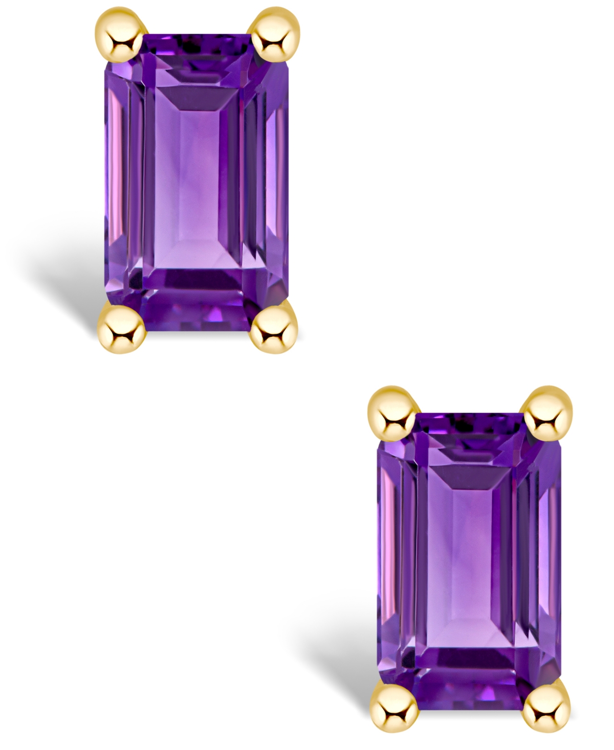 Amethyst (5/8 ct. t.w.) Stud Earrings in 14K Whiteor 14K Yellow- Gold