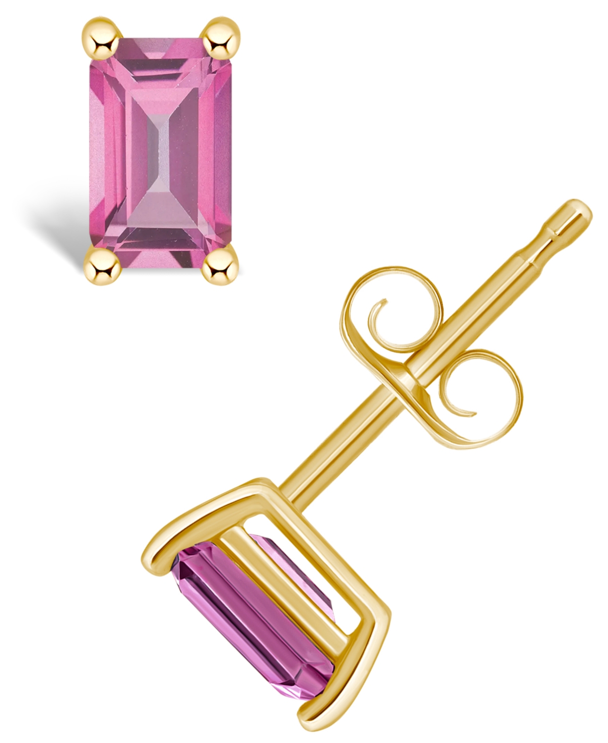 Pink Topaz (3/4 ct. t.w.) Stud Earrings in 14K Whiteor 14K Yellow- Gold