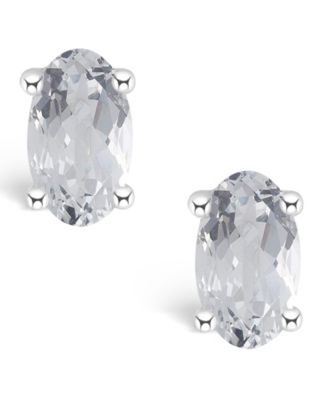 White Topaz (1/2 ct. t.w.) Stud Earrings in 14K White Gold or 14K Yellow Gold