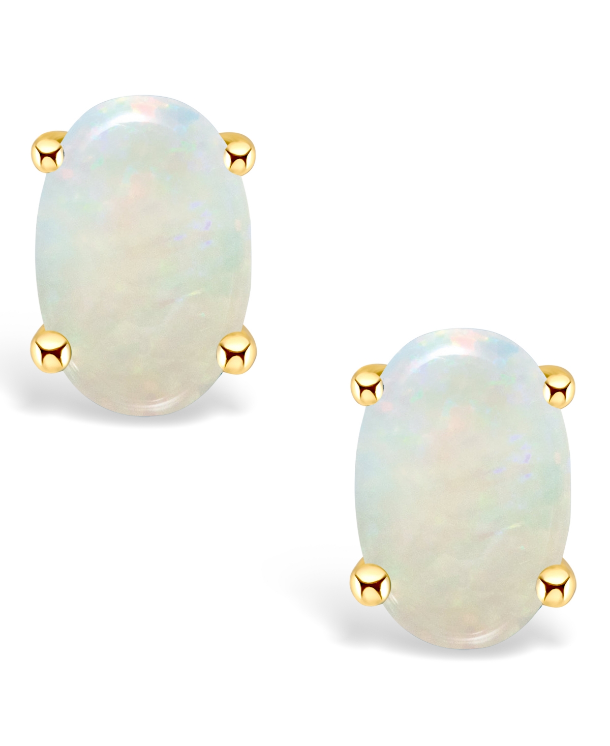 Opal (1/2 ct. t.w.) Stud Earrings in 14K Yellowor 14K White- Gold
