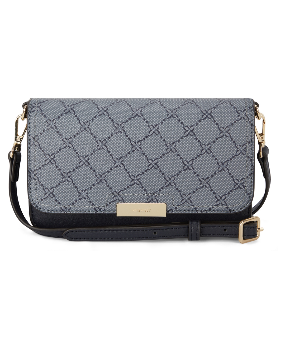 Nine West Women's Lawson Crossbody Wallet In French Navy Logo